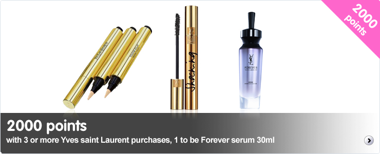2000 Points With 3 Or More Yves Saint Laurent Purchases 1 To Be Forever Serum 30ml